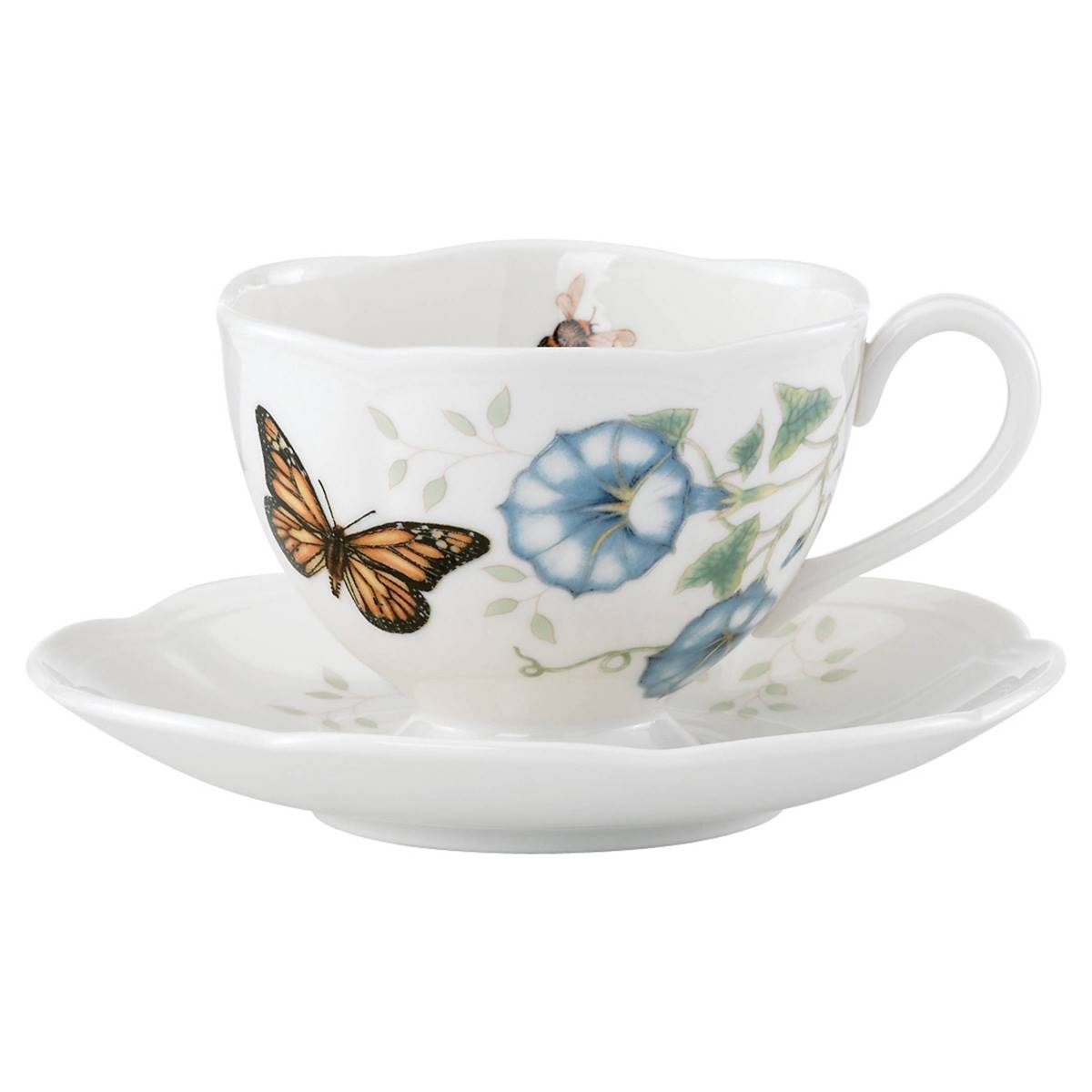 Lenox(R) Butterfly Meadow(tm) Monarch Teacup And Saucer