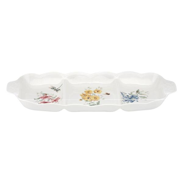 Lenox(R) Butterfly Meadow(R) 3 Part Divided Serving Dish