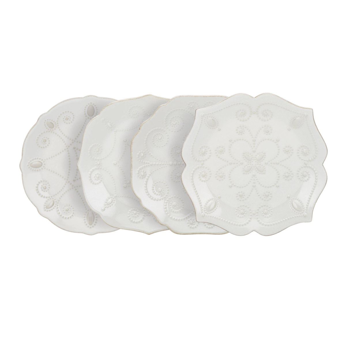 Lenox(R) French Perle White(tm) 4pc. Assorted Dessert Plate Set