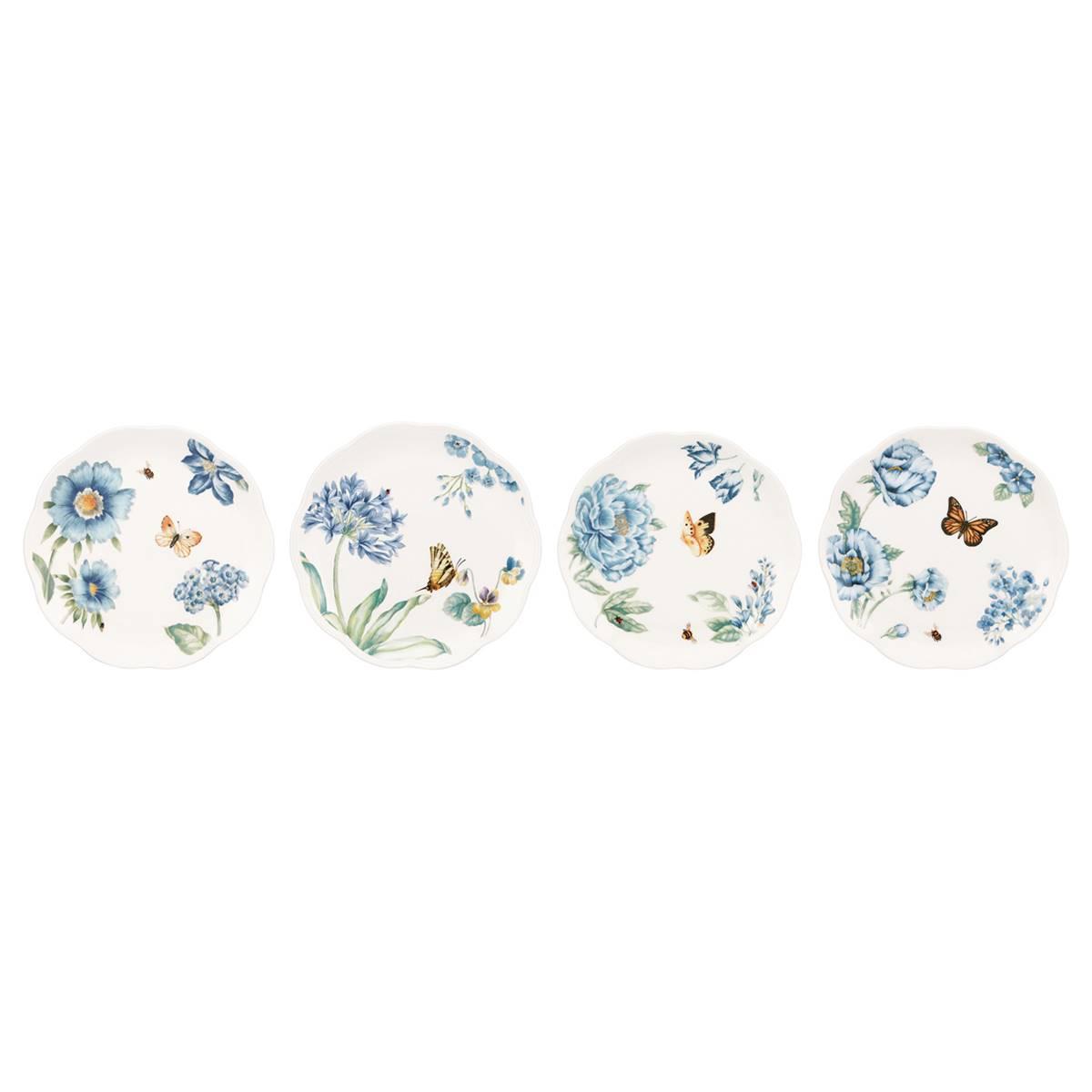 Lenox(R) Butterfly Meadow(R)  Blue 4pc. Dessert Plate Set