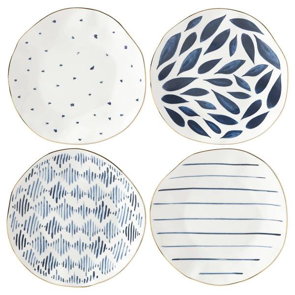 Lenox(R) Blue Bay(tm) 4pc. Dessert Plate Set