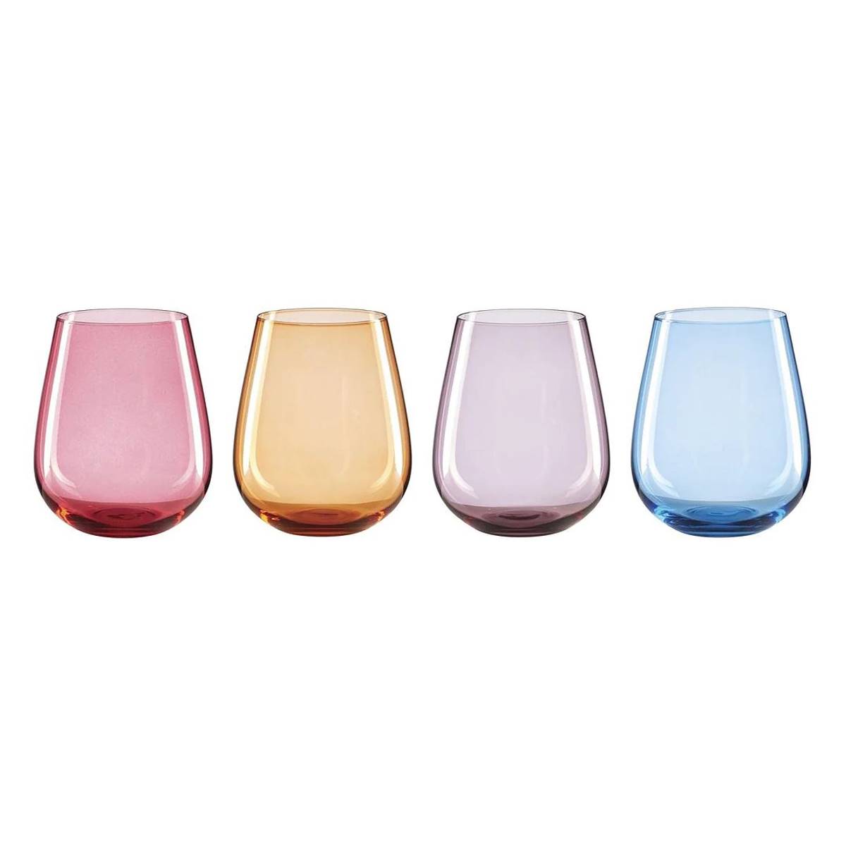 Oneida True Colors Stemless Wine Glasses - Set Of 4