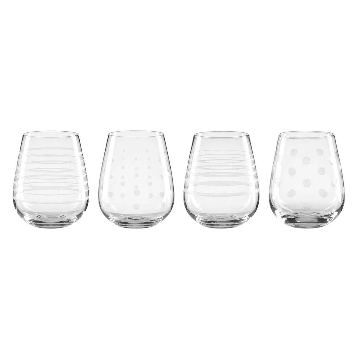 Oneida Mingle Stemless Wine Glasses - Set Of 4