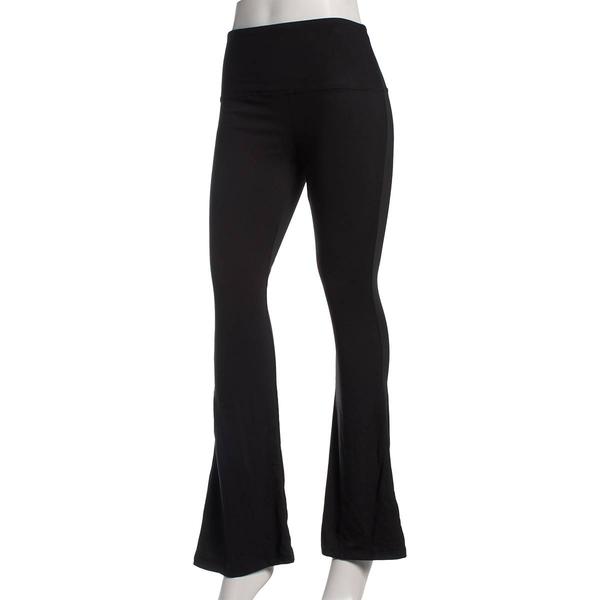 Juniors Moral Society Wide Waist Band Flare Leggings