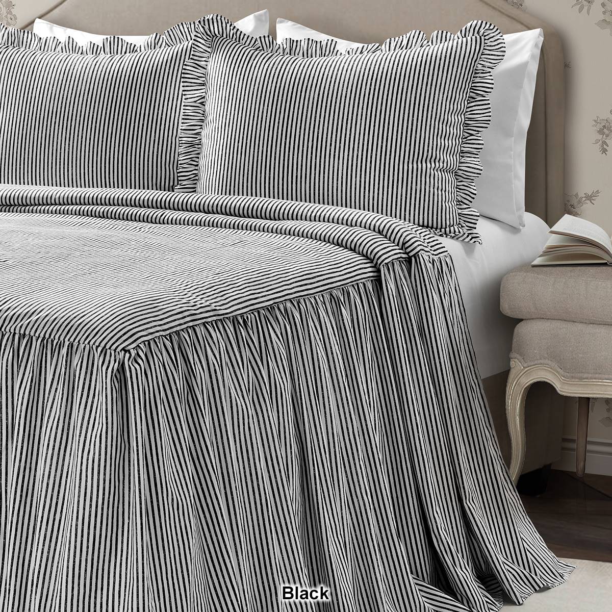 Lush Decor(R) Ticking Stripe Bedspread Set