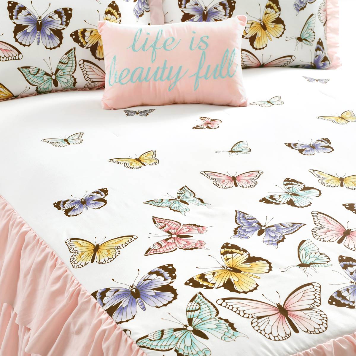 Lush Decor(R) Flutter Butterfly Bedspread Set