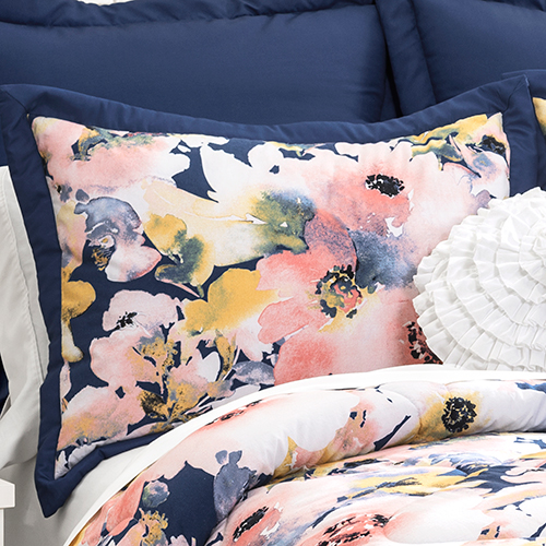 Lush Decor(R) 7pc. Floral Watercolor Comforter Set