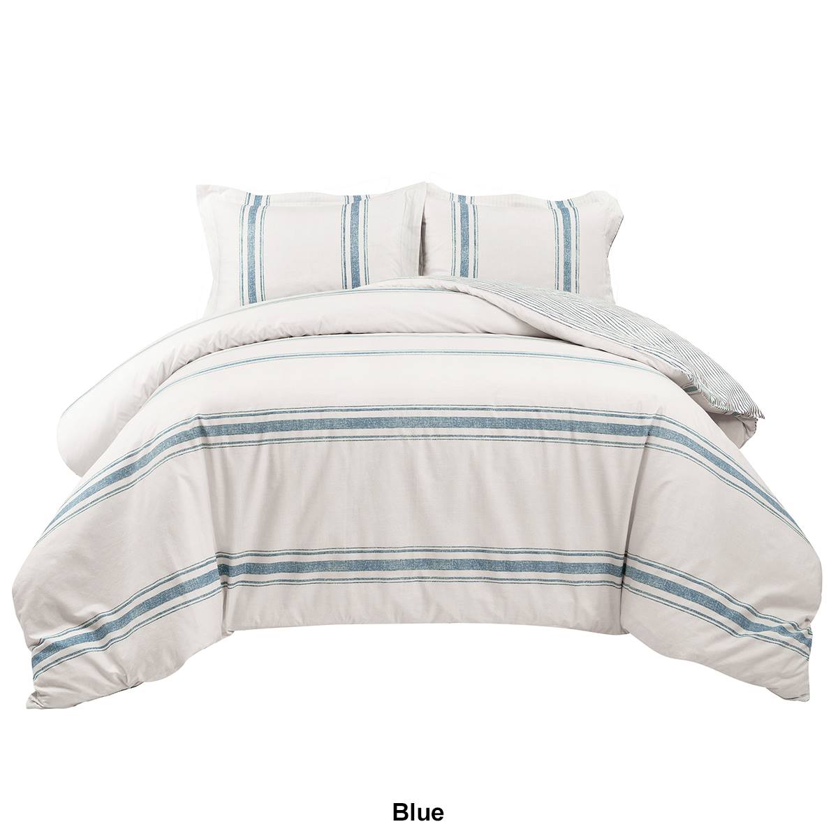 Lush Decor(R) Farmhouse Stripe Duvet Cover Set