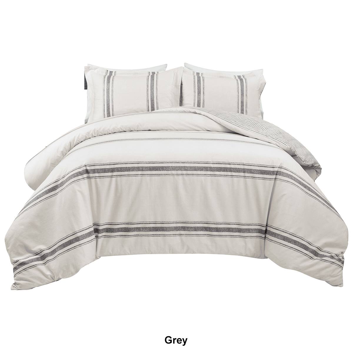 Lush Decor(R) Farmhouse Stripe Duvet Cover Set