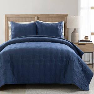 Hexagon Honeycomb Cotton 3pc. Quilt Set