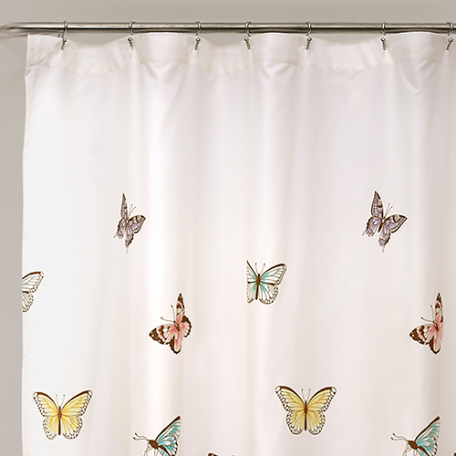 Lush Decor(R) Flutter Butterfly Shower Curtain