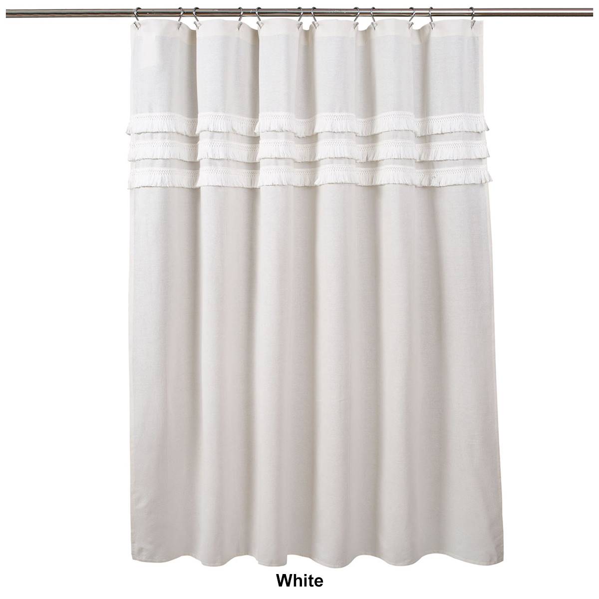 Lush Decor(R) Ciel Tassel Shower Curtain