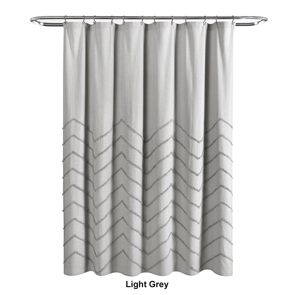 Lush Decor(R) Chenille Chevron Shower Curtain