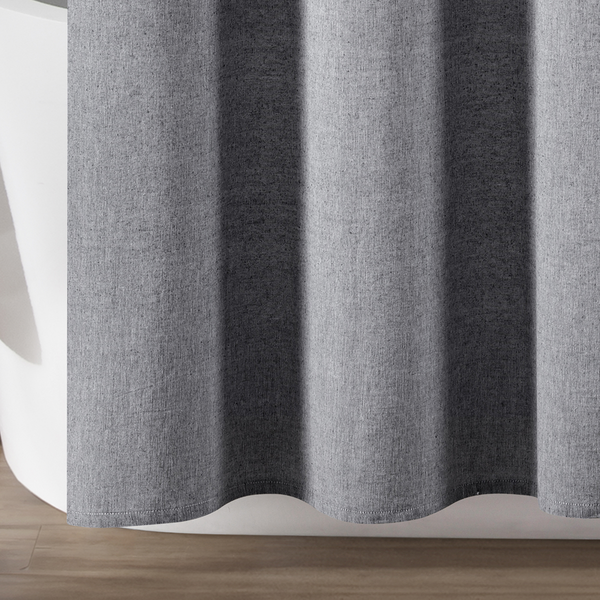 Lush Decor(R) Farmhouse Button Stripe Cotton Shower Curtain