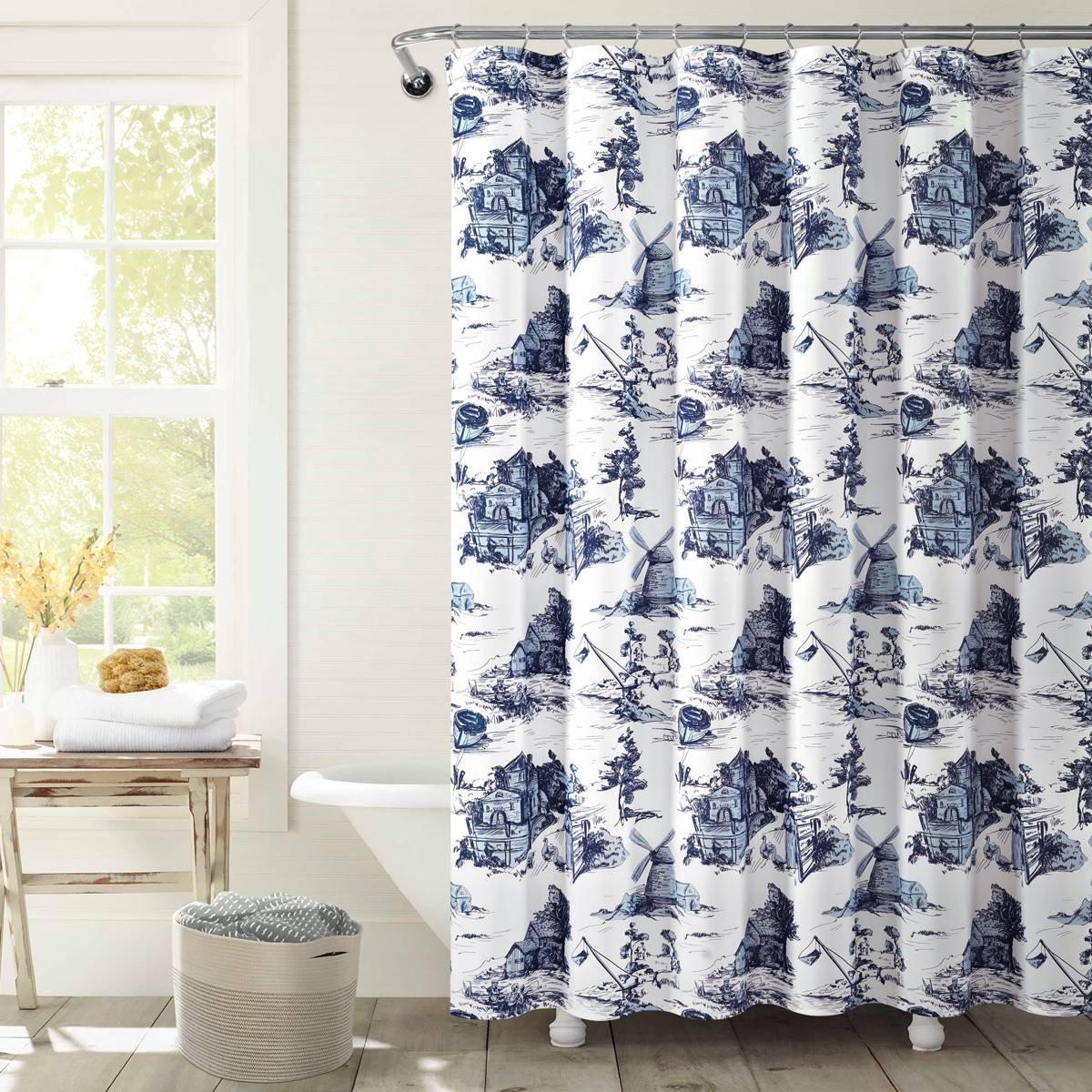 Lush Decor(R) French Country Toile Shower Curtain