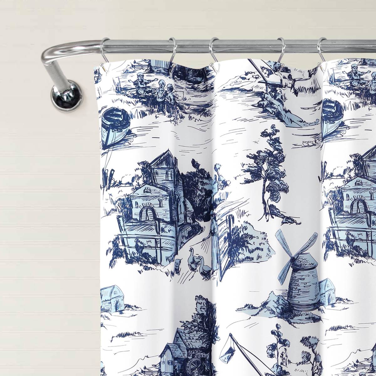 Lush Decor(R) French Country Toile Shower Curtain