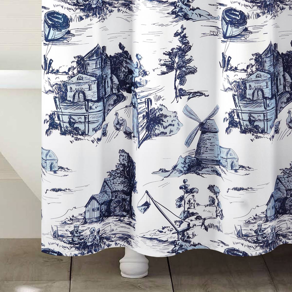 Lush Decor(R) French Country Toile Shower Curtain