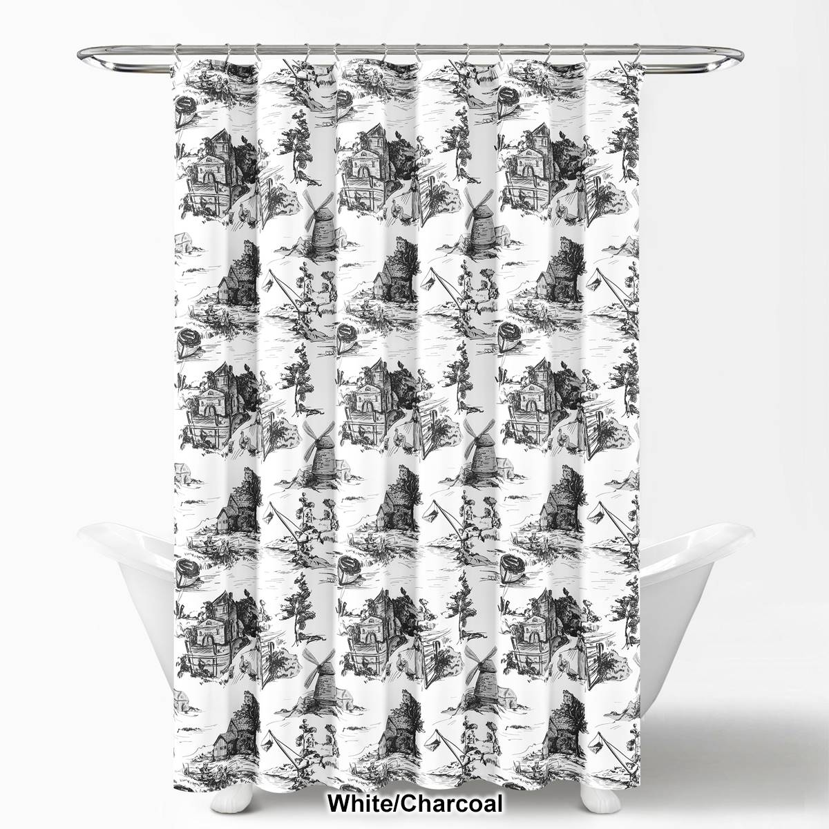 Lush Decor(R) French Country Toile Shower Curtain