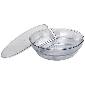 Gourmet Kitchen 3-Section Round Store & Serve with Lid