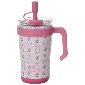 Hydroflow 16oz. Pink Bows Capri Insulated Tumbler with Handle