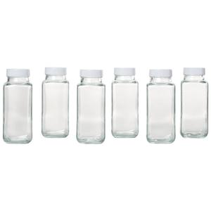 Gourmet Kitchen 8oz. Glass Juice Bottles - Set of 6
