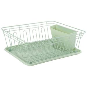 Gourmet Kitchen Metal Wire Dish Rack - Seafoam