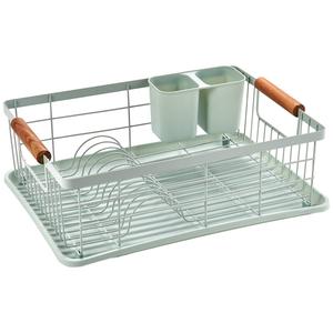 Gourmet Kitchen Dish Rack with Acacia Handles alternate view