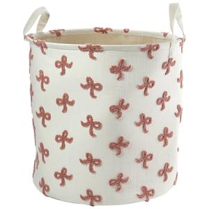 Heritage Chenille Patch Bows Round Basket