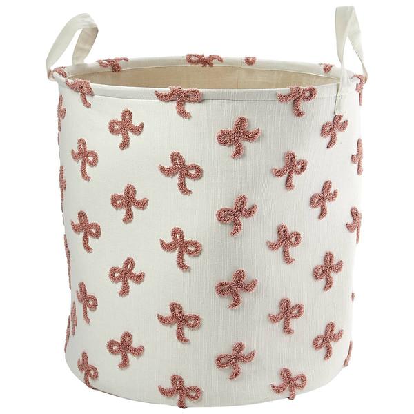 Heritage Chenille Patch Bows Round Basket