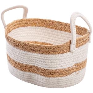 Heritage Small Block Rope Hyacinth Shelf Tote