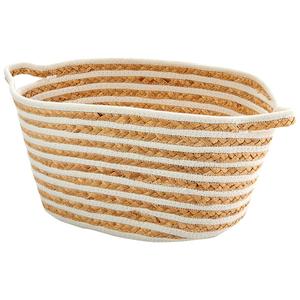 Heritage Medium White Stripe Rope Hyacinth Shelf Tote alternate view