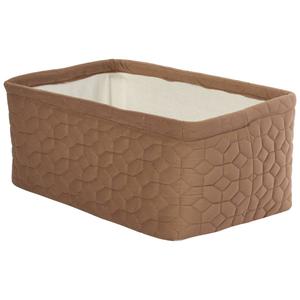 Rectangle Taupe Geometric Quilted Tote - Small