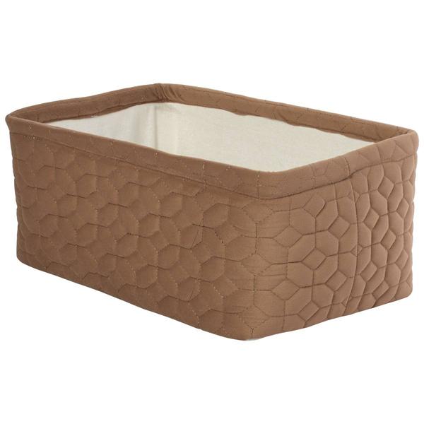 Rectangle Taupe Geometric Quilted Tote - Small