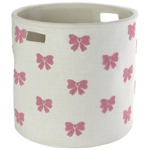 Heritage XL Embroidered Bow Basket
