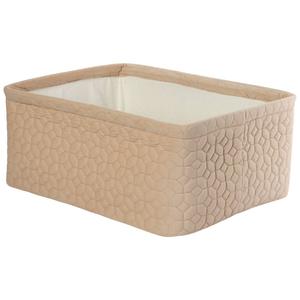 Rectangle Champagne Geometric Quilted Tote - Large