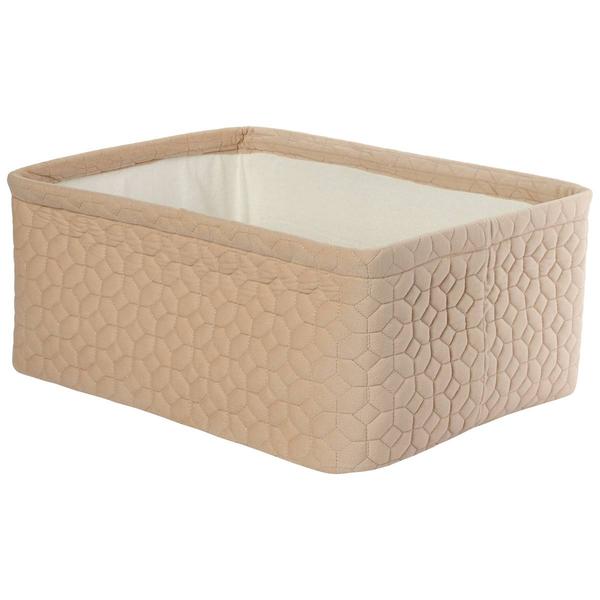Rectangle Champagne Geometric Quilted Tote - Large