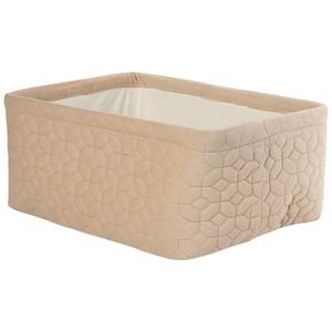Rectangle Champagne Geometric Quilted Tote - Medium