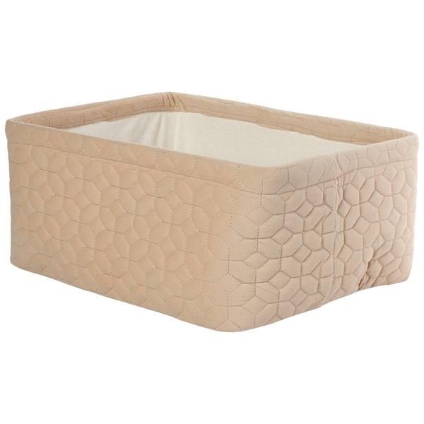 Rectangle Champagne Geometric Quilted Tote - Medium