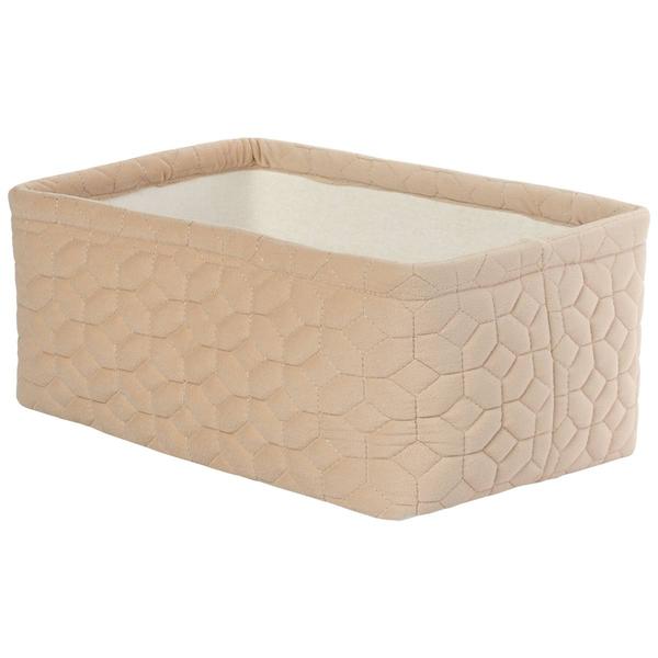 Rectangle Champagne Geometric Quilted Tote - Small