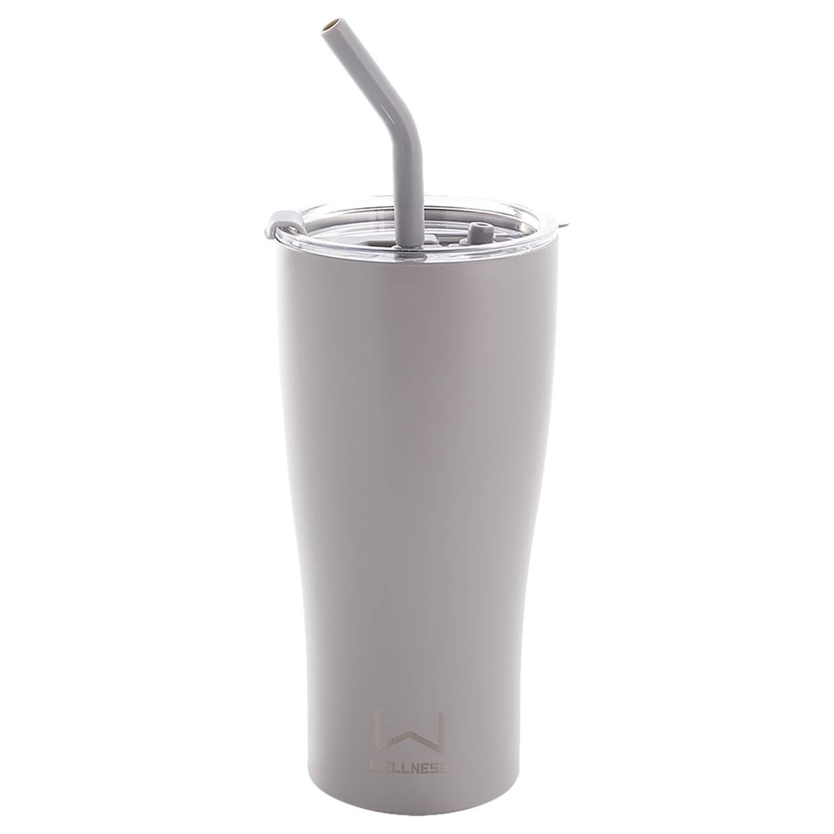 Stainless Steel Double Wall 30oz. Tumbler W/ Straw - Charcoal