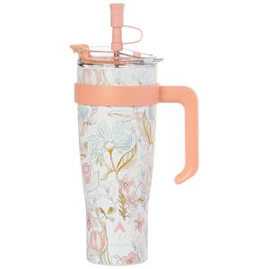 Wellness Double Wall Insulated 40oz. Garden Tumbler with Straw