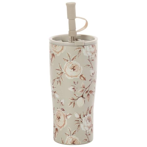 Wellness 20oz. Double Wall Porcelain Rose Travel Cup
