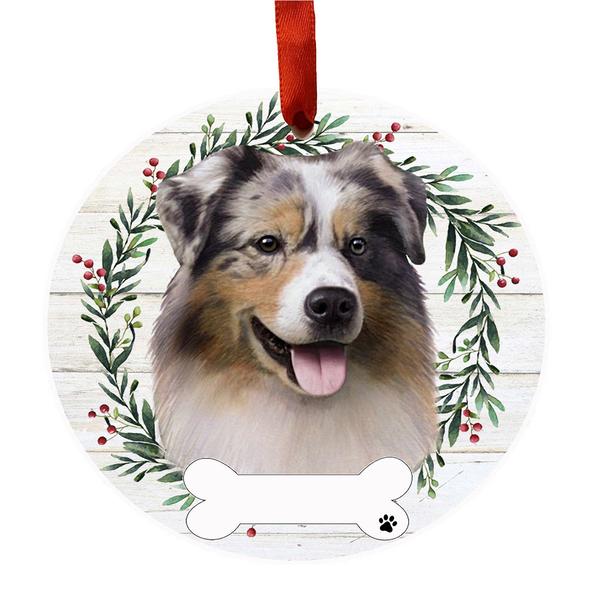 E&S Pets Australian Shepherd Wreath Ornament