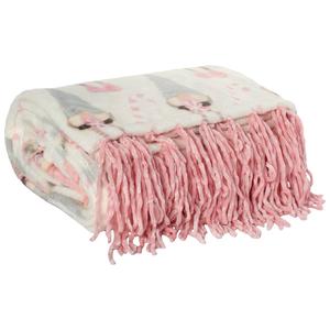 Mountain Ridge Gnomies Loves Peppermint Fringe Popcorn Throw