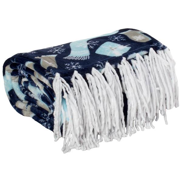 Mountain Ridge Time for Skating Fringe Popcorn Throw