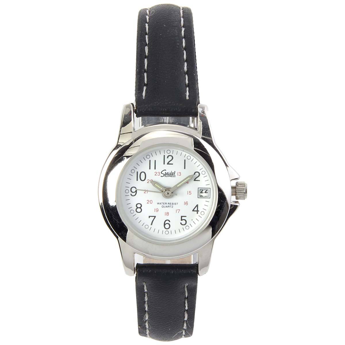 Womens Speidel Classic Black Band/White Dial Watch - 660322300E