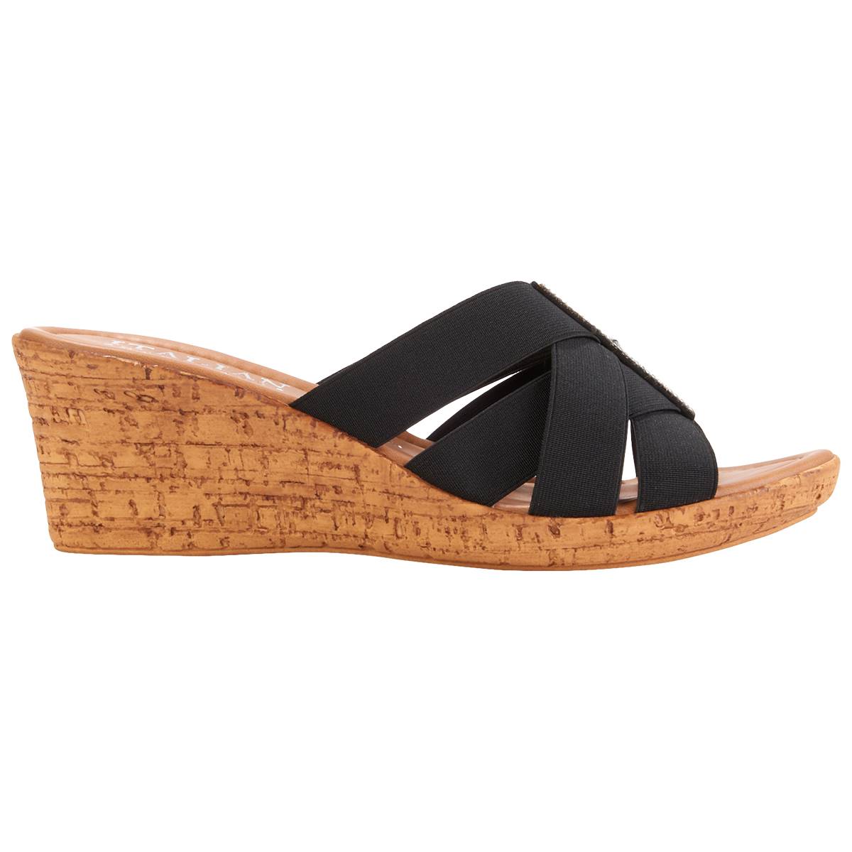 Womens Italian Shoemakers Duches Cork Wedge Sandals