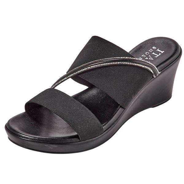 Womens Italian Shoemakers Gunner Wedge Sandals