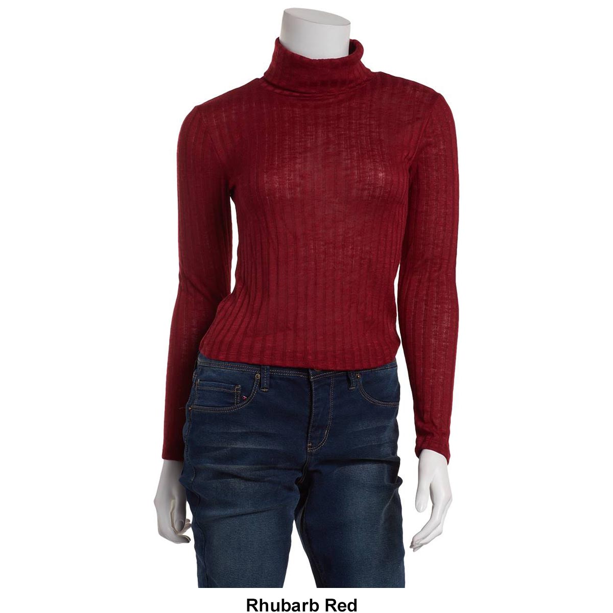 Juniors Derek Heart Striated Turtleneck Tee