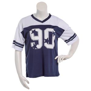 Juniors Derek Heart Mesh Oversized Boxy Football Tee